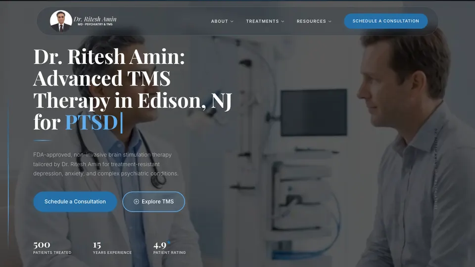 Dr. Ritesh Amin website homepage