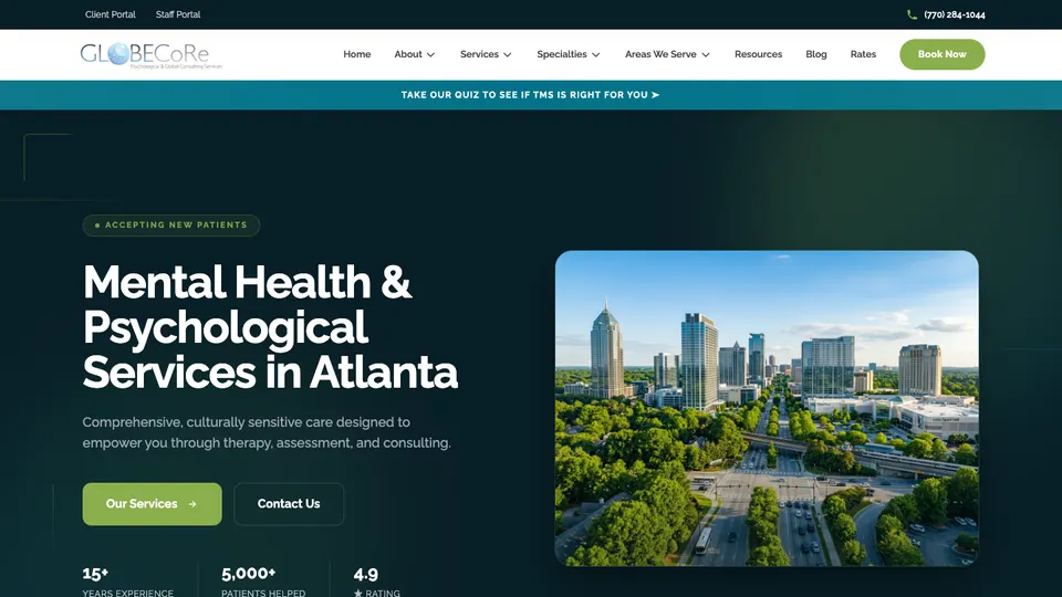 GlobeCoRe website homepage